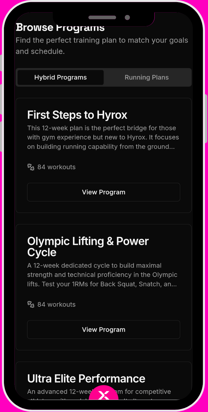 HybridX app program library